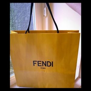 Fendi Roma Large Yellow Shopping Bag